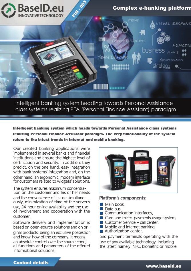 KOMPLEKSOWA PLATFORMA E-BANKINGU