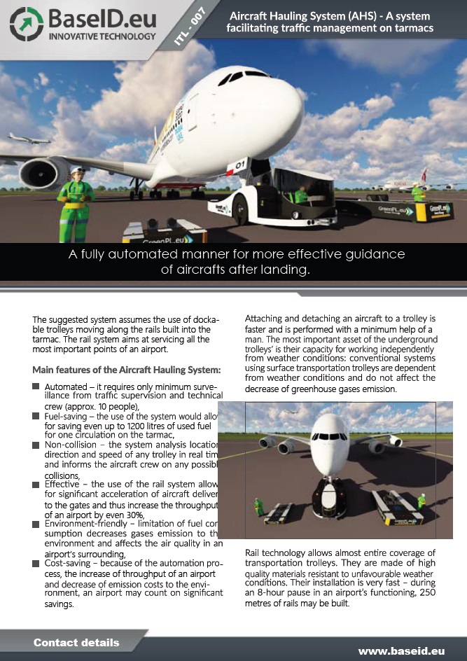 AIRCRAFT HAULING SYSTEM (AHS) – A SYSTEM FACILITATING TRAFFIC MANAGEMENT ON TARMACS