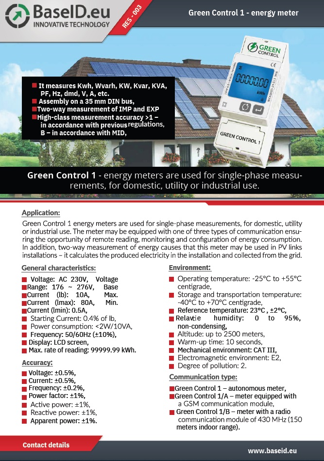 GREEN CONTROL 1 – LICZNIK ENERGII